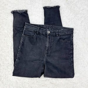 American Eagle Black Curvy Hi-Rise Jeggings 10 Short